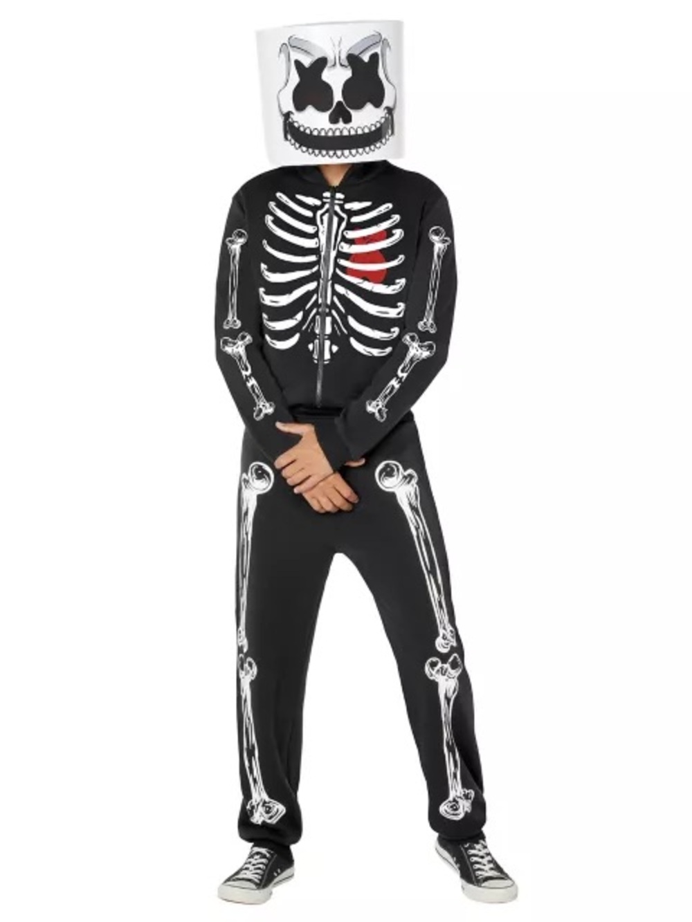 Adult Skeleton Marshmello Costume with Mask